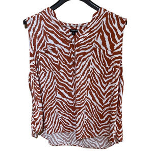 Torrid Harper Rayon Slub Pullover Sleeveless Top Blouse Zebra Print Sz 3 (22/24)